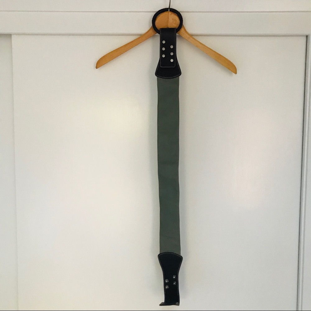 CHRISTOPHER KON Teal & Brown Leather Belt‎